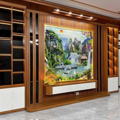 Công trình tấm ốp nano và lam sóng nhựa nội thất