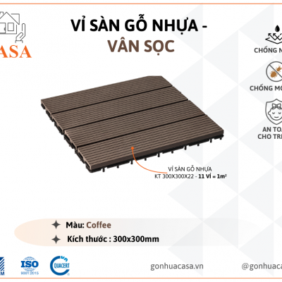 Sàn vỉ gỗ nhựa - Vân sọc 01