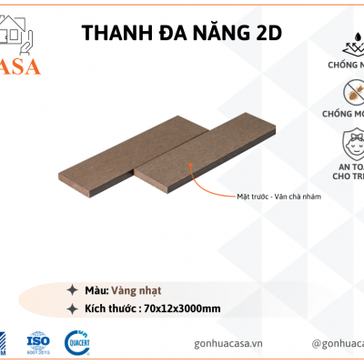 Thanh đa năng 2D - Vân nhám - Yellow